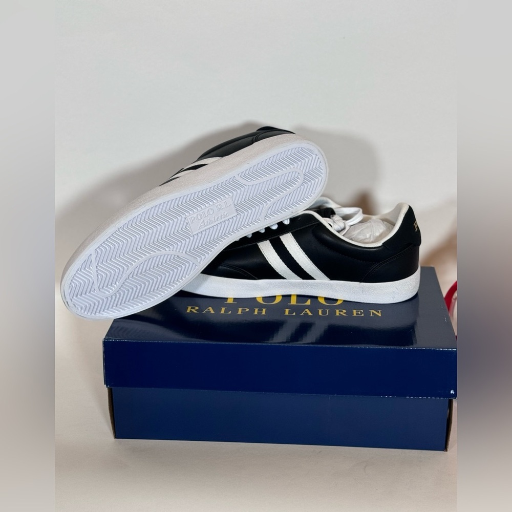 NIB Polo Ralph Lauren Men's Court Retro Leather Sneakers - Picture 6 of 8